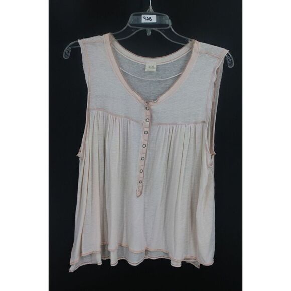 We The Free Flowey Burnout Tank Size Xs Pale Pink Snap Front - Picture 1 of 7